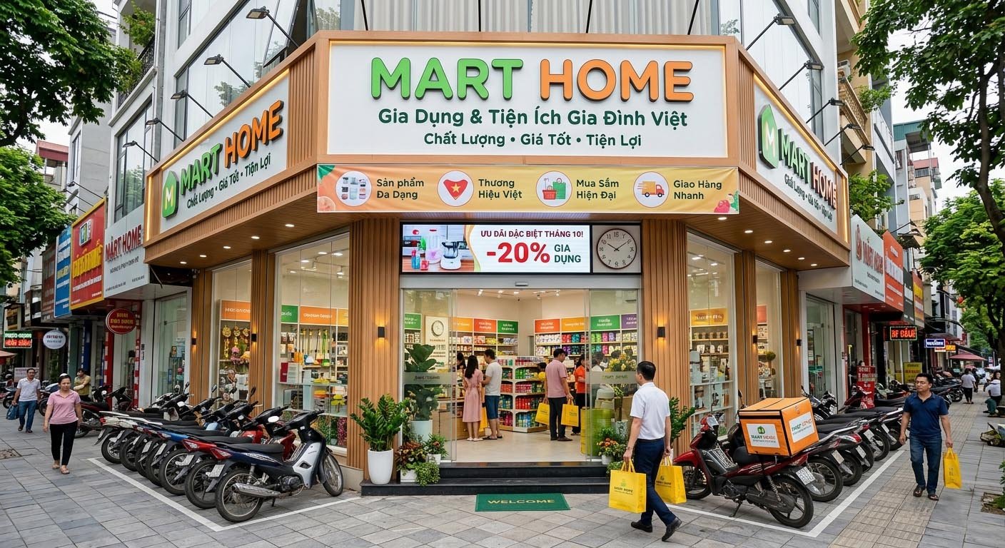 Cửa hàng MartHome cung cấp đồ gia dụng và hàng tiêu dùng