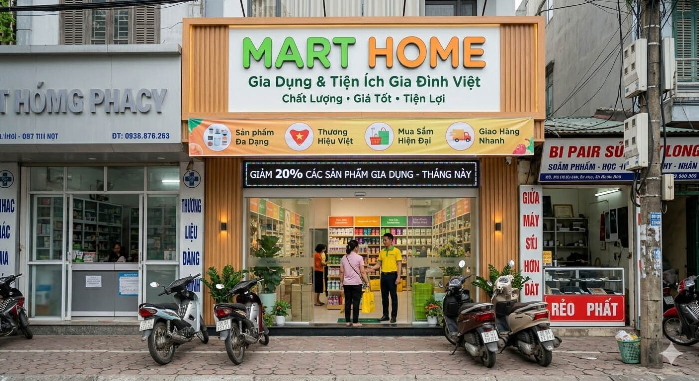 MartHome là hệ thống cửa hàng gia dụng và tiện ích dành cho gia đình Việt