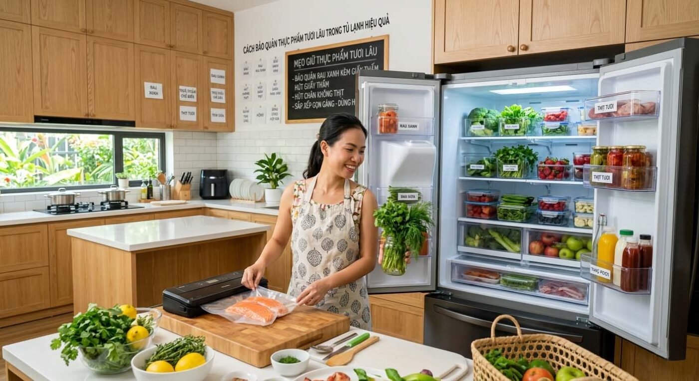 Cách bảo quản thực phẩm tươi lâu hơn trong tủ lạnh hiệu quả