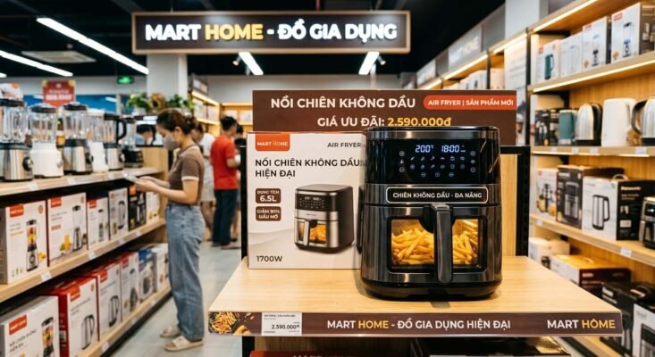 Nồi chiên không dầu hiện đại cho gia đình