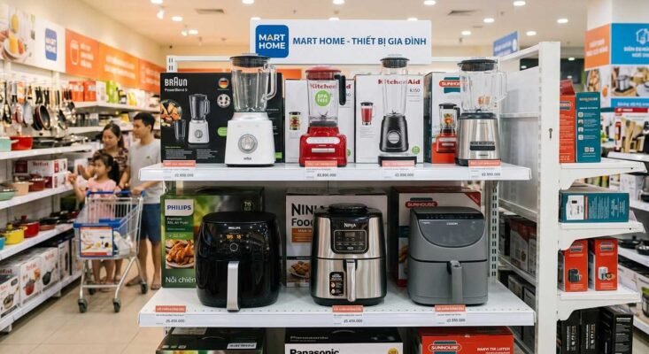 Máy xay sinh tố và nồi chiên không dầu cho gia đình
